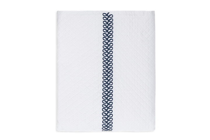 Matouk Schumacher Astor Braid Matelasse Indigo