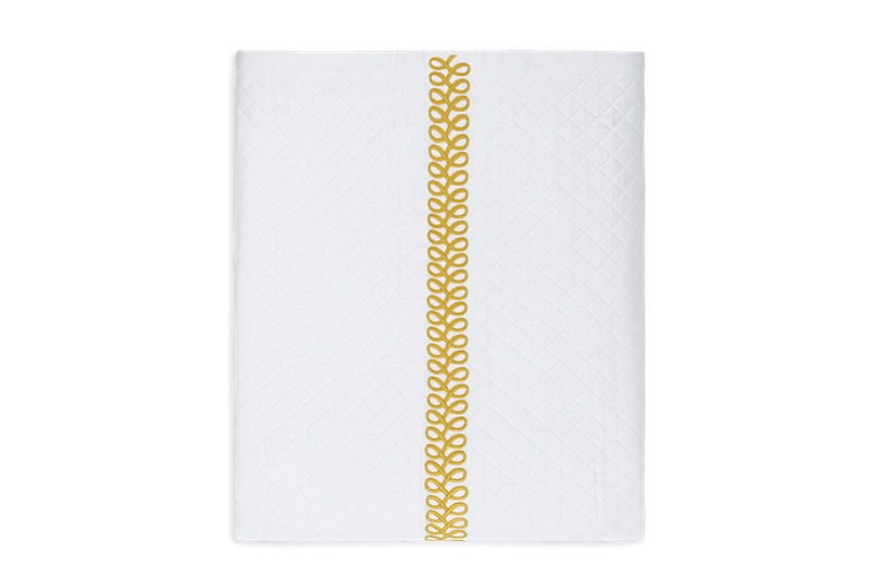 Matouk Schumacher Astor Braid Matelasse Lemon