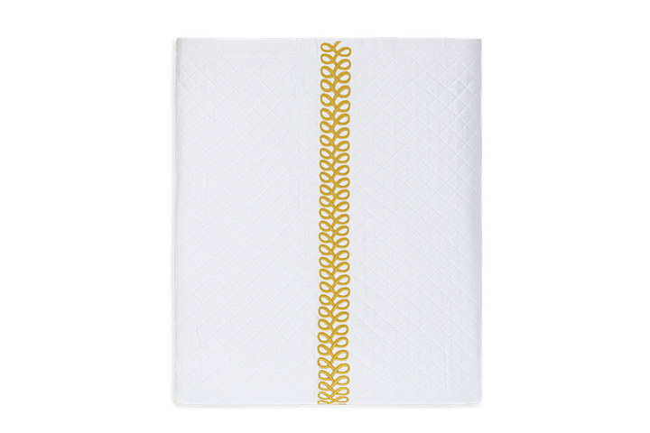 Matouk Schumacher Astor Braid Matelasse Lemon