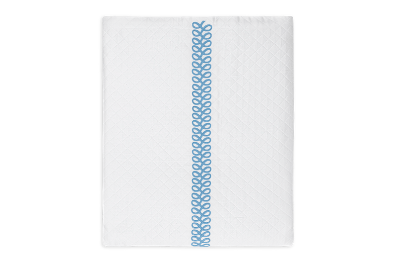 Matouk Schumacher Astor Braid Matelasse Sky