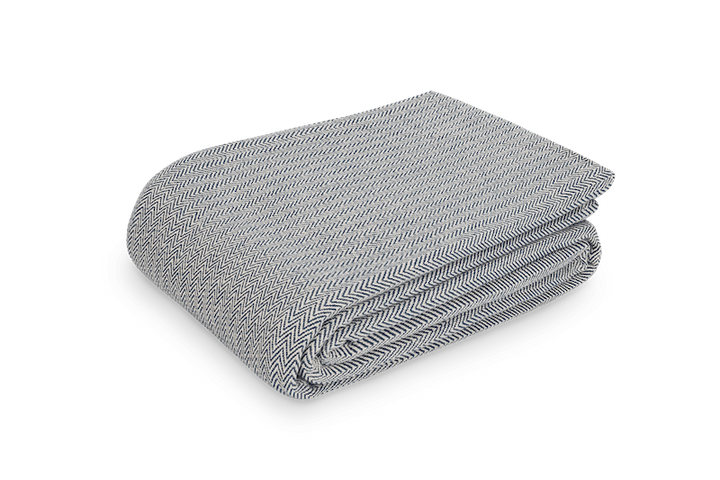 Matouk Avalon Blanket Navy