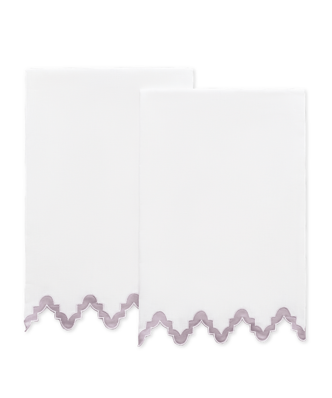 Matouk Aziza Guest Towels Deep Lilac