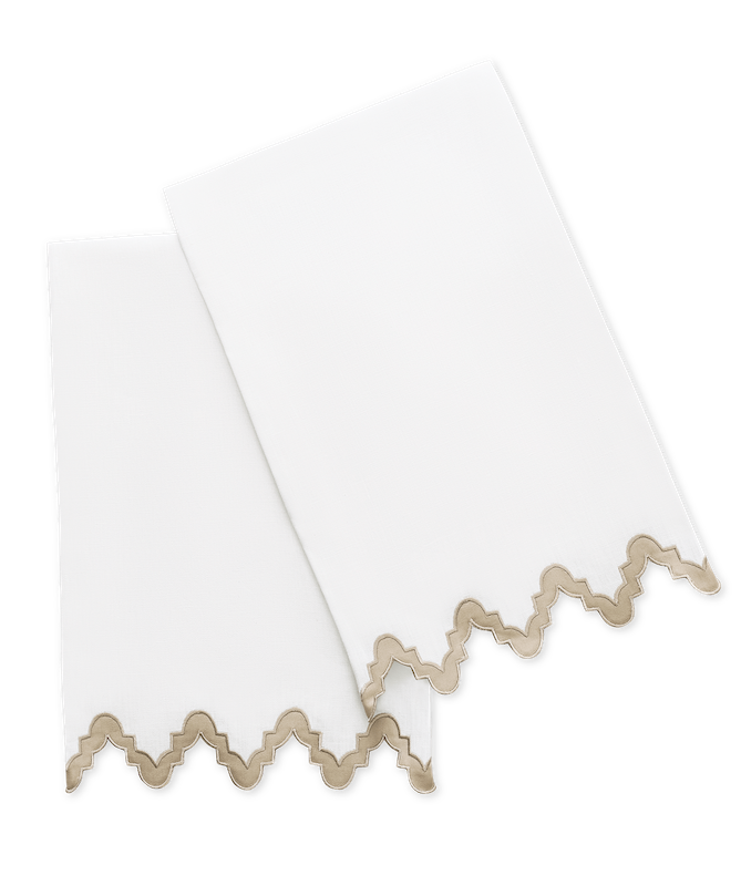 Matouk Aziza Guest Towels Khaki