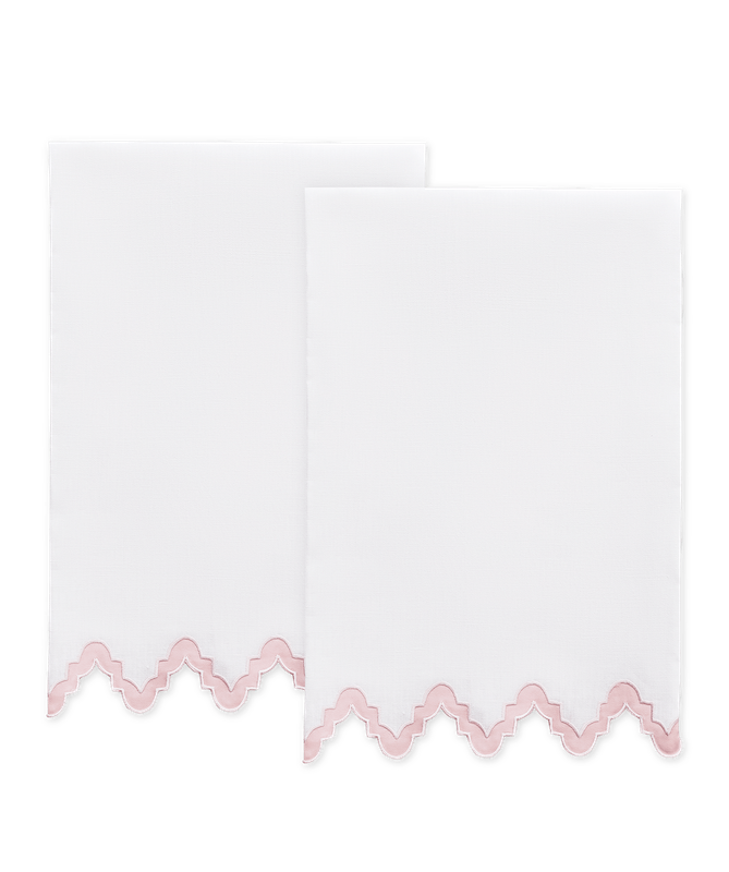 Matouk Aziza Guest Towels Pink