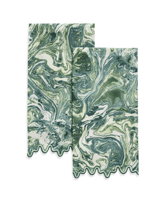 Matouk Balthazar Guest Towels Emerald