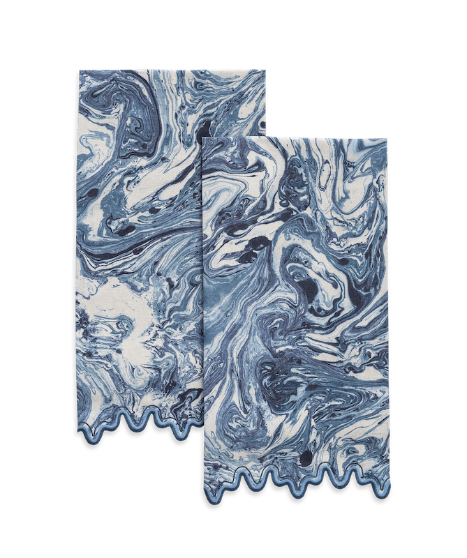 Matouk Balthazar Guest Towels Lapis