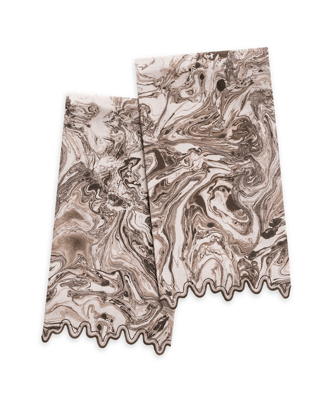 Matouk Balthazar Guest Towels Topaz