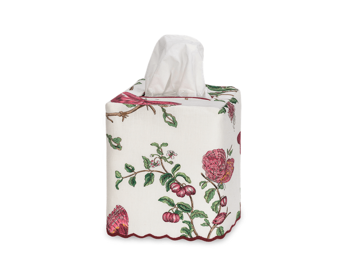 Matouk Schumacher Baudin Butterfly Linen Tissue Box Cover