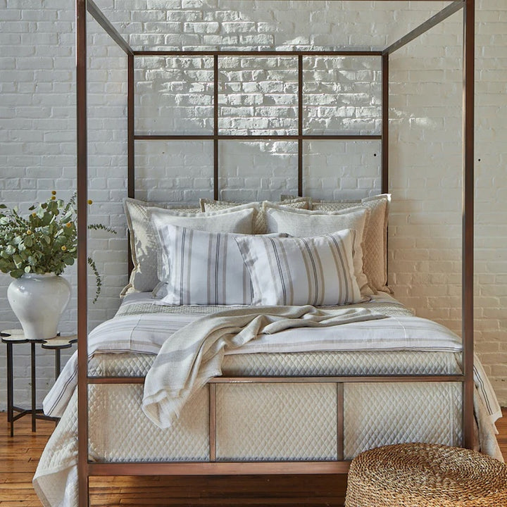 Faux Flax Coverlet Set in Pumice