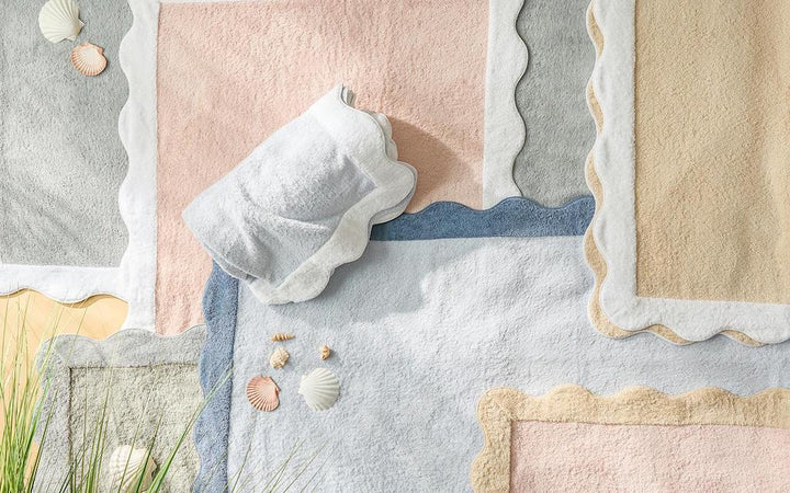 Matouk Neptune Pool Towel Blush and Sand