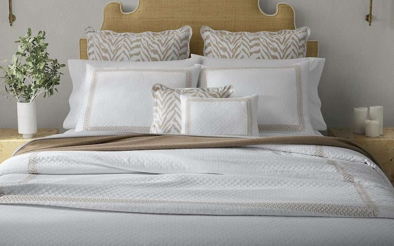 Matouk Schumacher Astor Braid Matelasse Dune