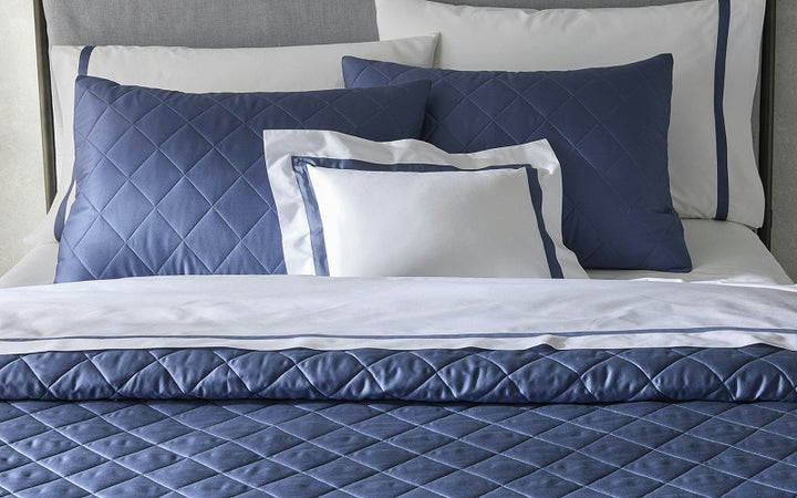 Matouk Nocturne Quilt Hazy Blue
