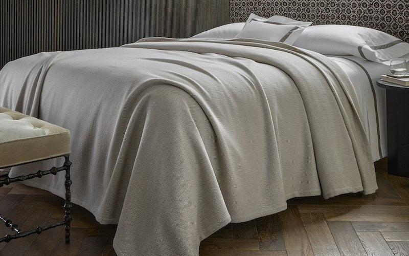 Matouk Avalon Blanket Platinum