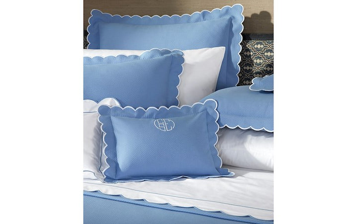 Matouk Diamond Pique Light Blue