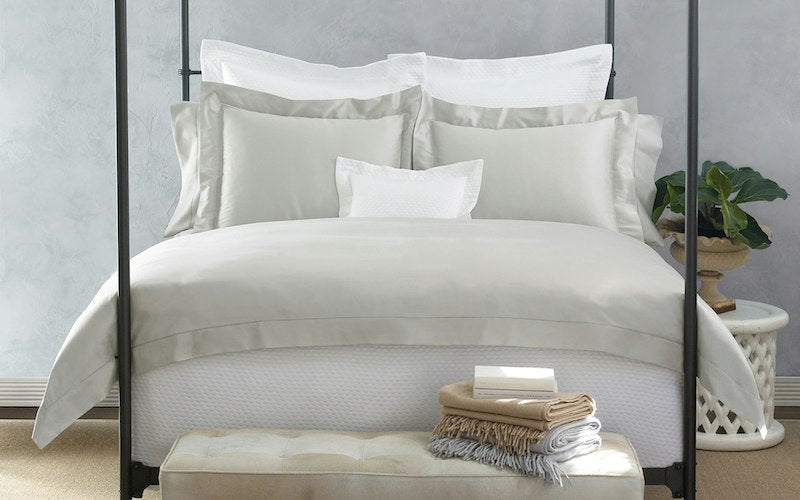 Matouk Nocturne Hemstitch Silver