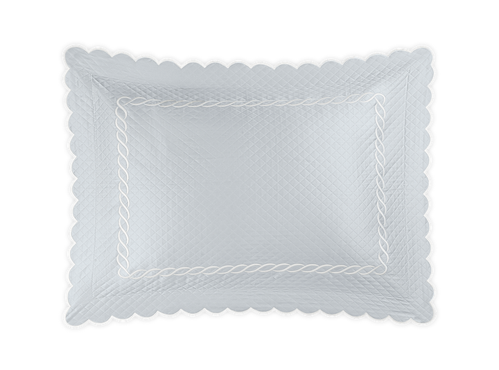 Matouk Classic Chain Scallop Matelasse Pool and Bone