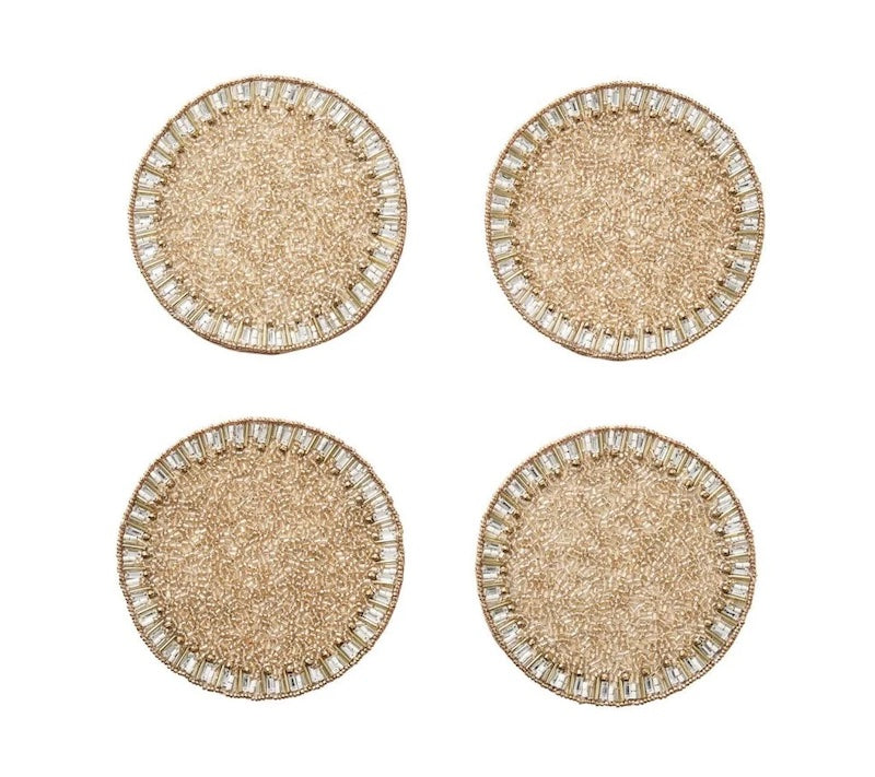 Bevel Coasters in Gold & Silver