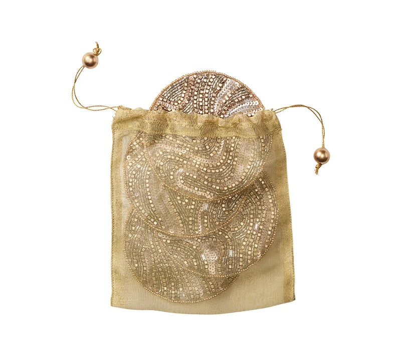 Luster Drink Coasters in Gold & Silver