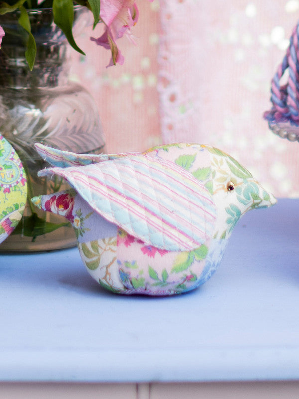 Garden Collage Bird Pin Cushion