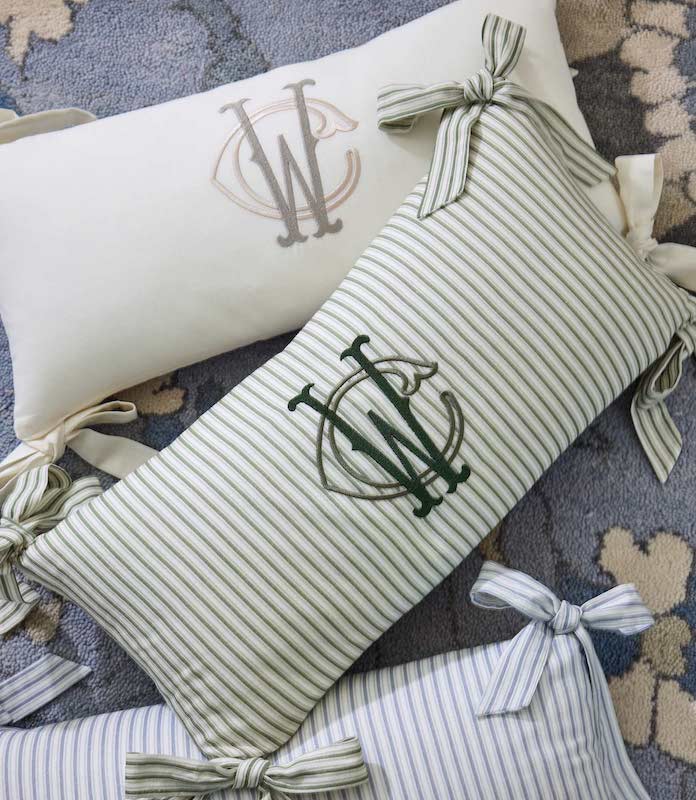 Caitlin Oblong Pillow Stipe Moss