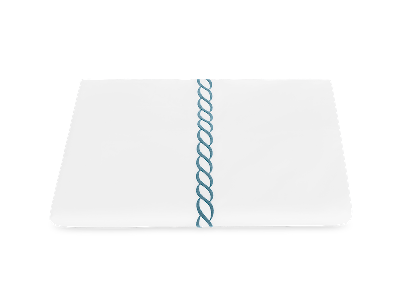 Matouk Classic Chain Bedding Aqua