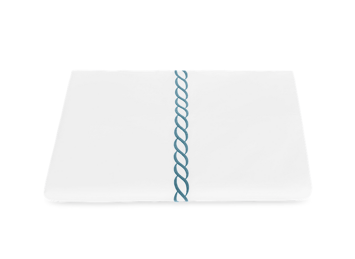 Matouk Classic Chain Bedding Aqua