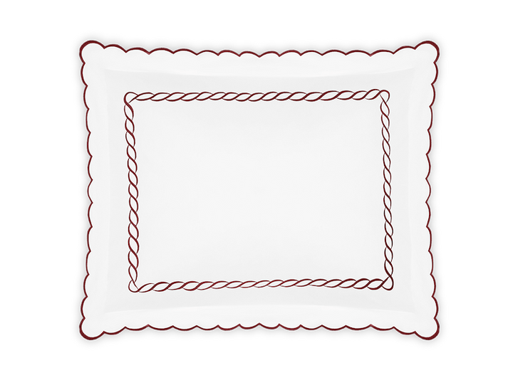 Matouk Classic Chain Scallop Red