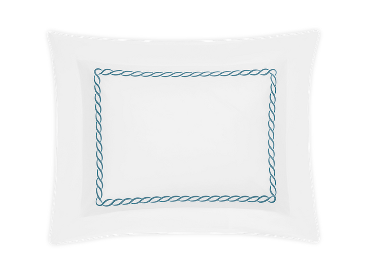Matouk Classic Chain Bedding Aqua