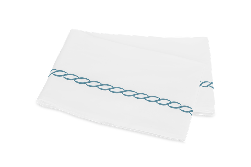 Matouk Classic Chain Bedding Aqua