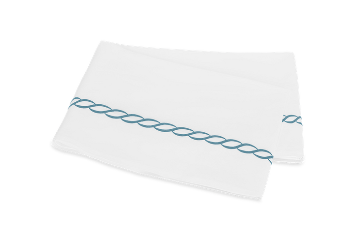 Matouk Classic Chain Bedding Aqua