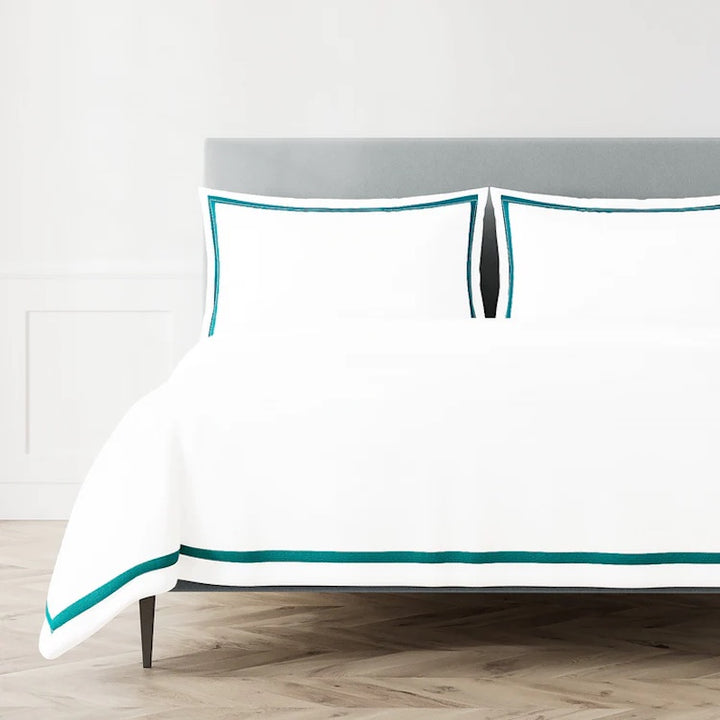 Ready-to-Bed 2.0 Cotton & Trim Duvet and Shams Teal