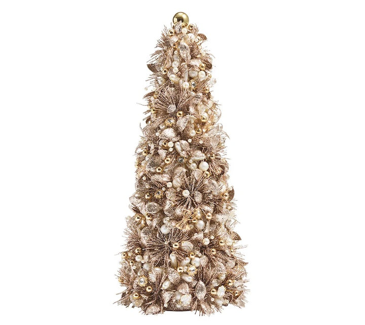 Gilded Spray Xmas Tree in Gold & Crystal