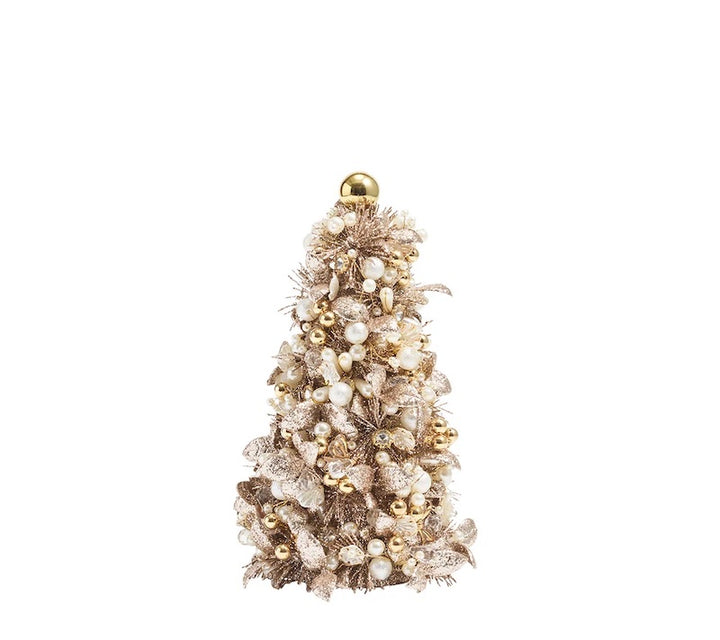 Gilded Spray Xmas Tree in Gold & Crystal