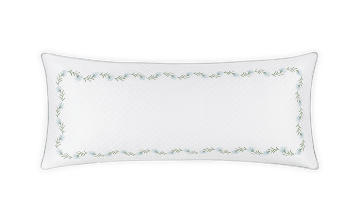 Matouk Daphne Matelasse Lumbar Pillow Cover Bluebell