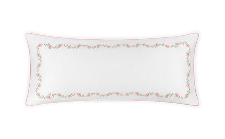 Matouk Daphne Matelasse Lumbar Pillow Cover Peony