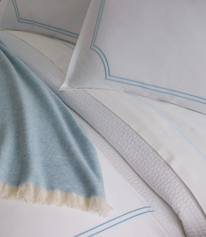 Classic Embroidered Duvet Set Sky