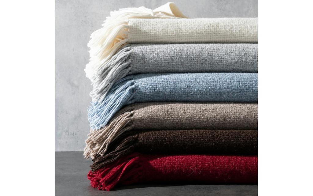 Matouk Lanza Throw Parchment