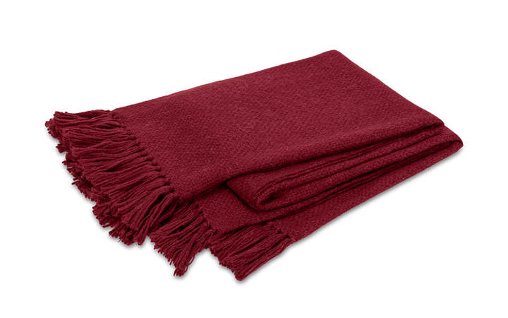 Matouk Lanza Throw Scarlet