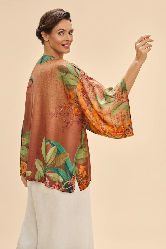 Botany Bliss Kimono Jacket in Taupe