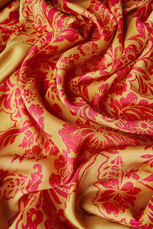 Mustard Tapestry Kimono Gown