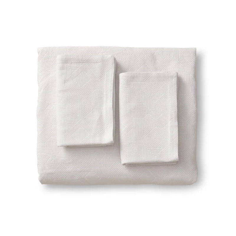 Sashiko Duvet Set Bone