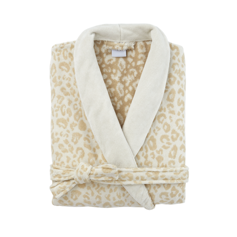 Leopard Shawl Collar Bathrobe