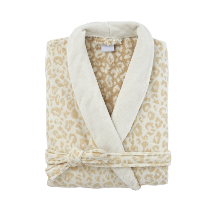 Leopard Shawl Collar Bathrobe