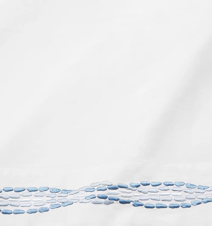 Cobblestones Decorative Pillows in White and Sea
