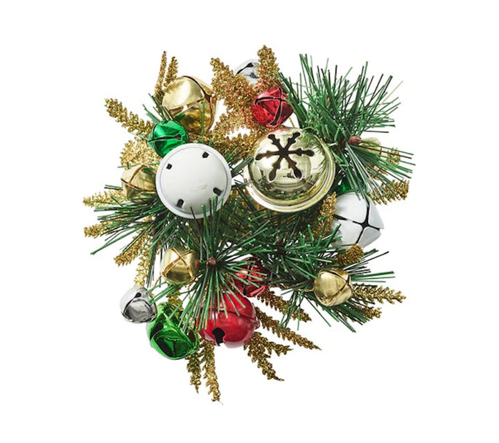 Jingle Bells Napkin Ring in Green, Red & Gold