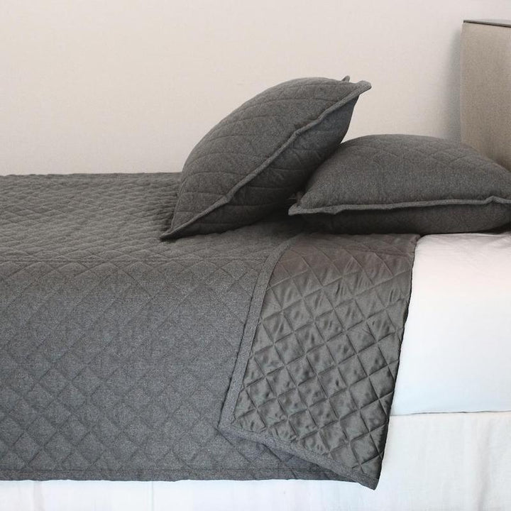 Flannel Grey Coverlet Set