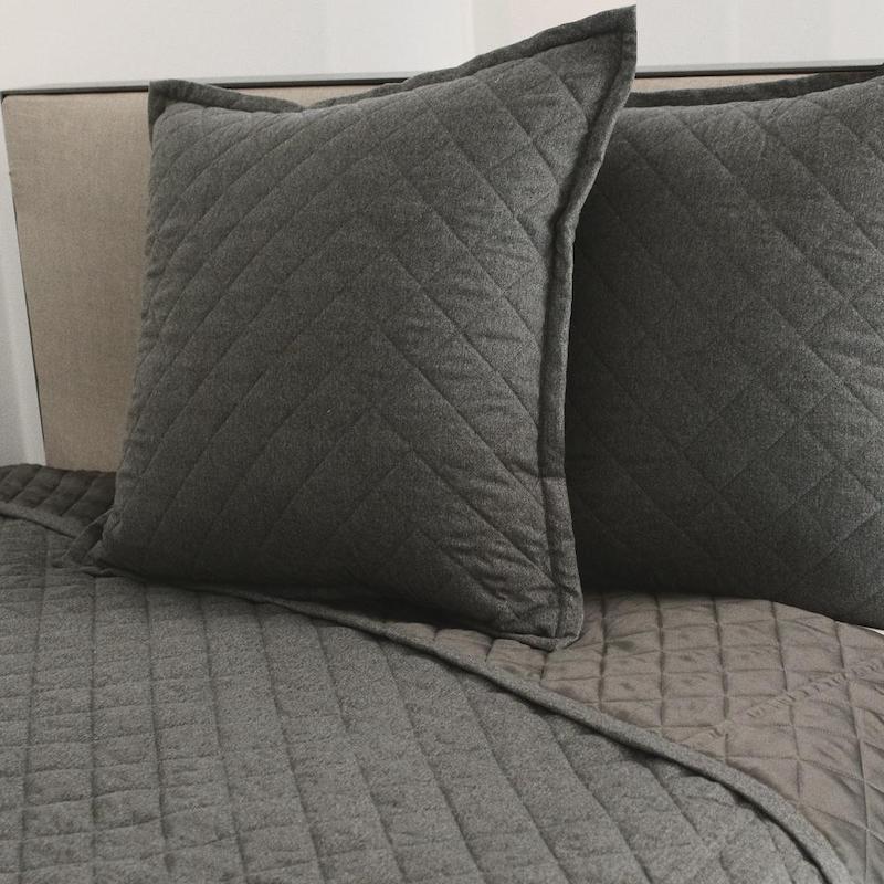 Flannel Grey Coverlet Set
