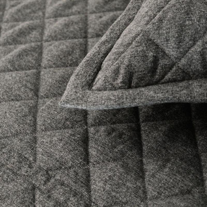 Flannel Grey Coverlet Set