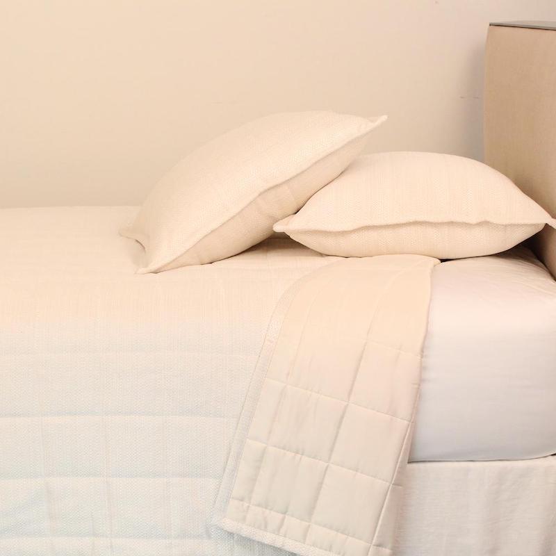 Texture White Coverlet Set