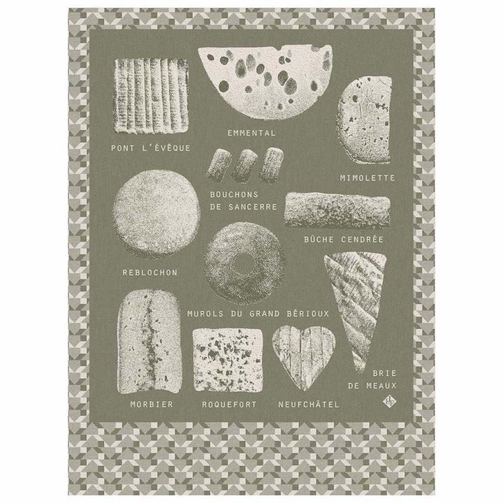 Fromages Tea Towel Green